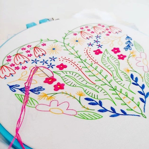 Cozyblue Handmade Embroidery Kit - Full Heart