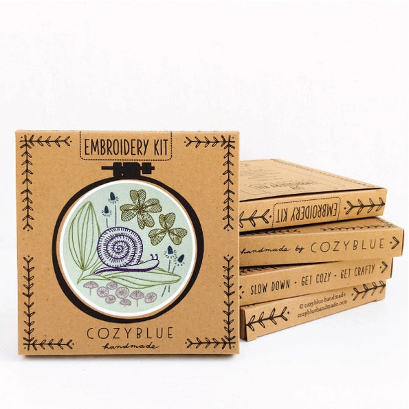 Cozyblue Handmade Embroidery Kit - Slow + Steady