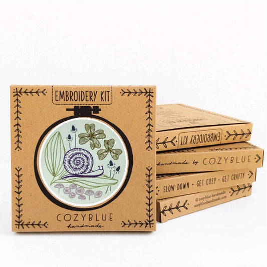 Cozyblue Handmade Embroidery Kit - Slow + Steady