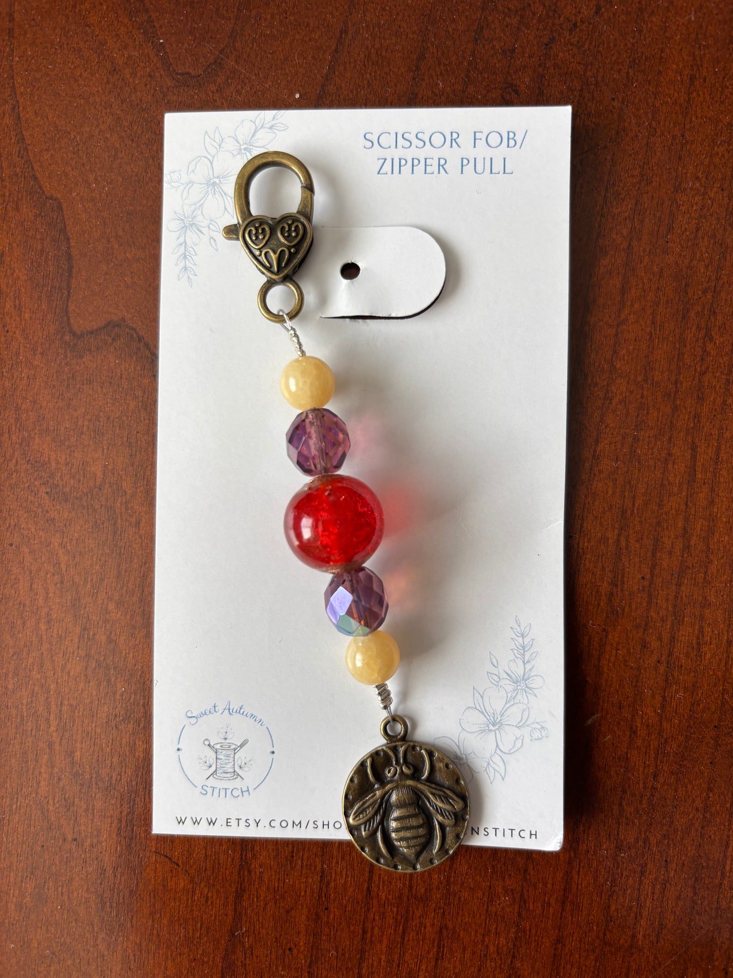 Sweet Autumn Scissor Fob - Honey Bee
