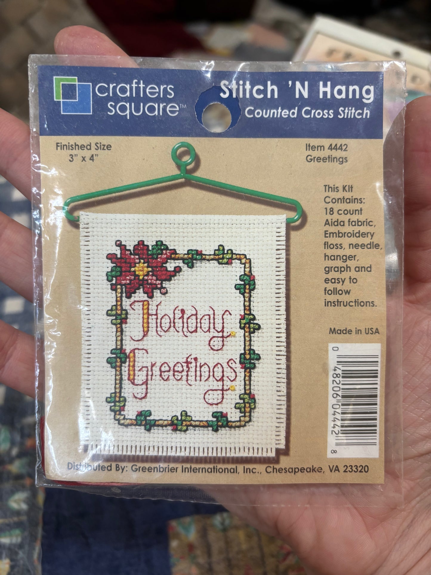 Crafters Square Stitch n Hang cross stitch kit