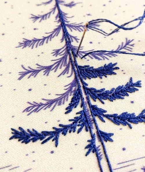 Cozyblue Handmade Embroidery Kit - Moonlight Pine