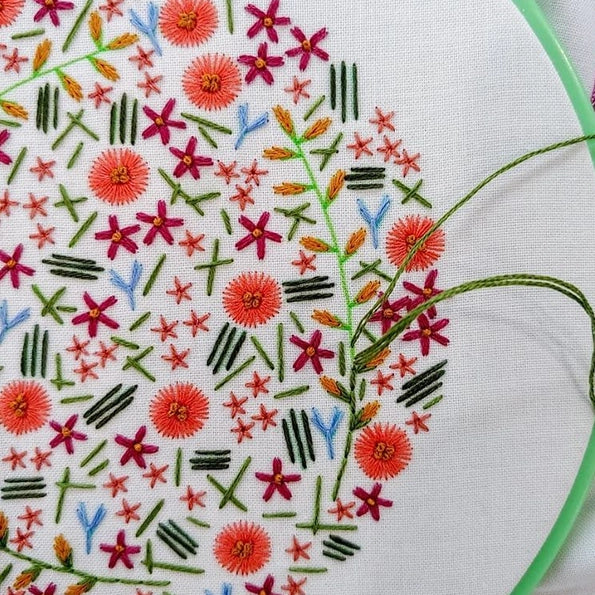 Cozyblue Handmade Embroidery Kit - Wildflower Meadow