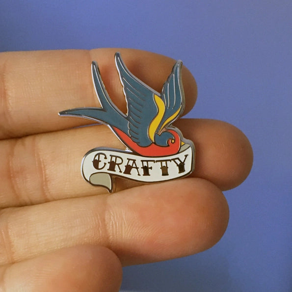 Snarky Crafter Needle Minder - Crafty Swallow