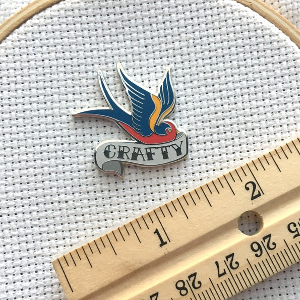 Snarky Crafter Needle Minder - Crafty Swallow