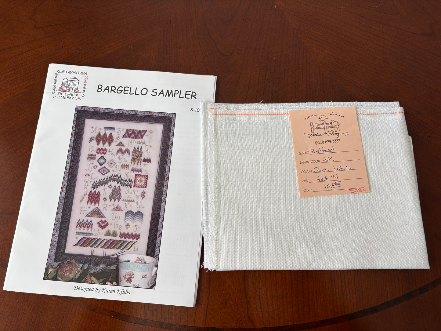 Rosewood Manor - Bargello Sampler with Linen S-1016