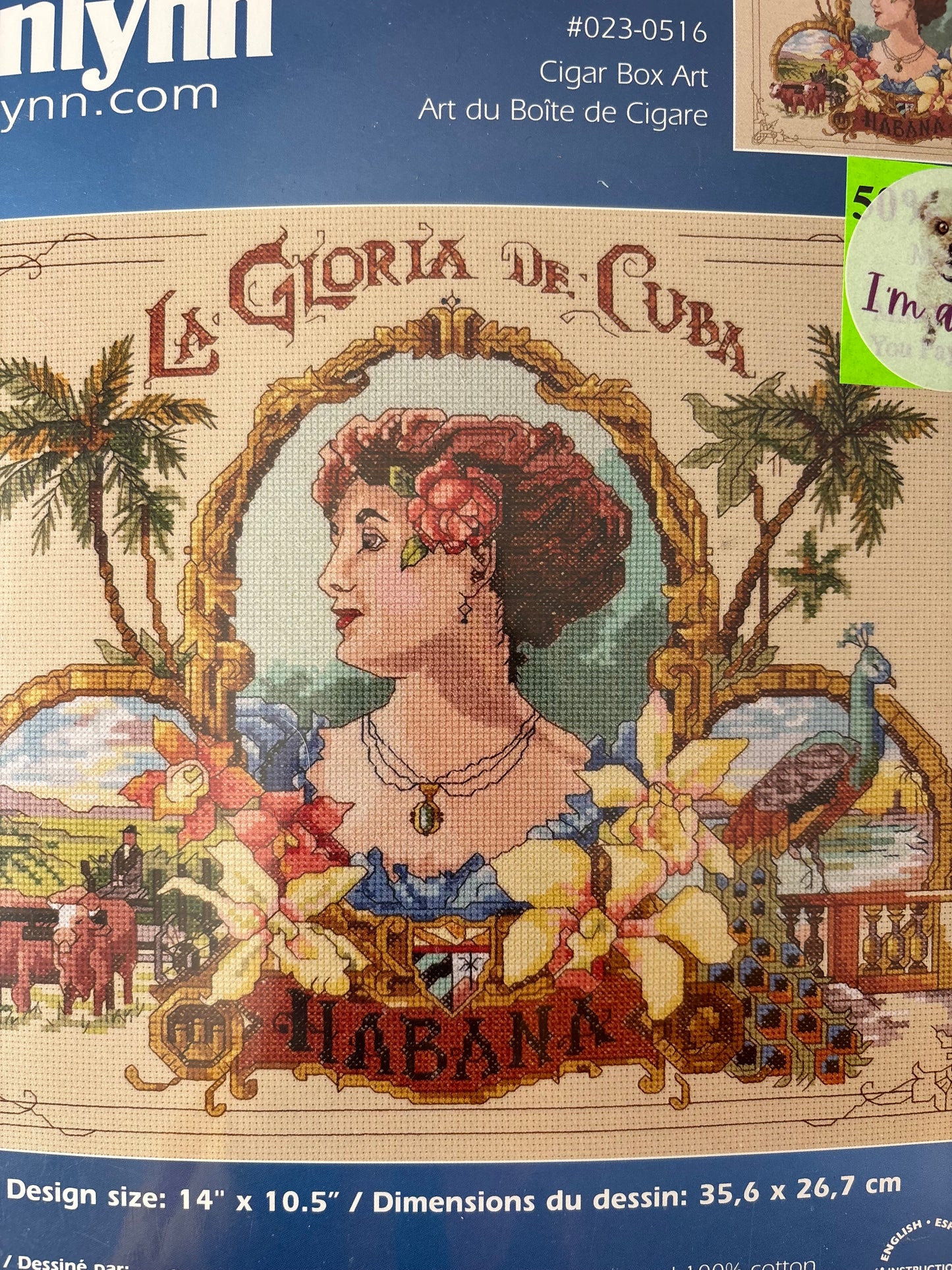 Janlynn Cross Stitch Kit - Cigar Box Art