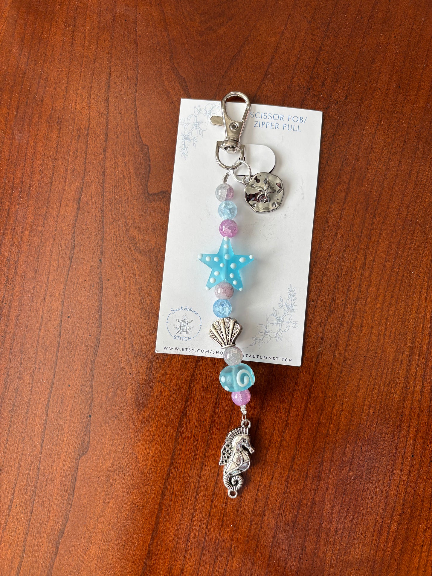 Sweet Autumn Scissor Fob - Ocean Tide