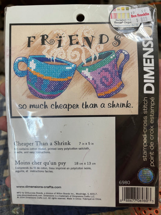 Dimensions Cheaper Than A Shrink cross stitch kit