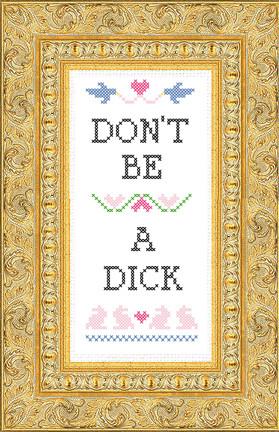 Subversive Cross Stitch Kit - Don't Be A Dick