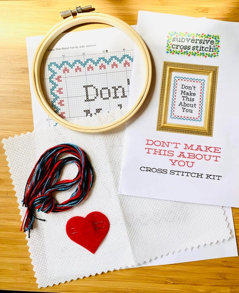 Subversive Cross Stitch Kit - Not Today, Satan