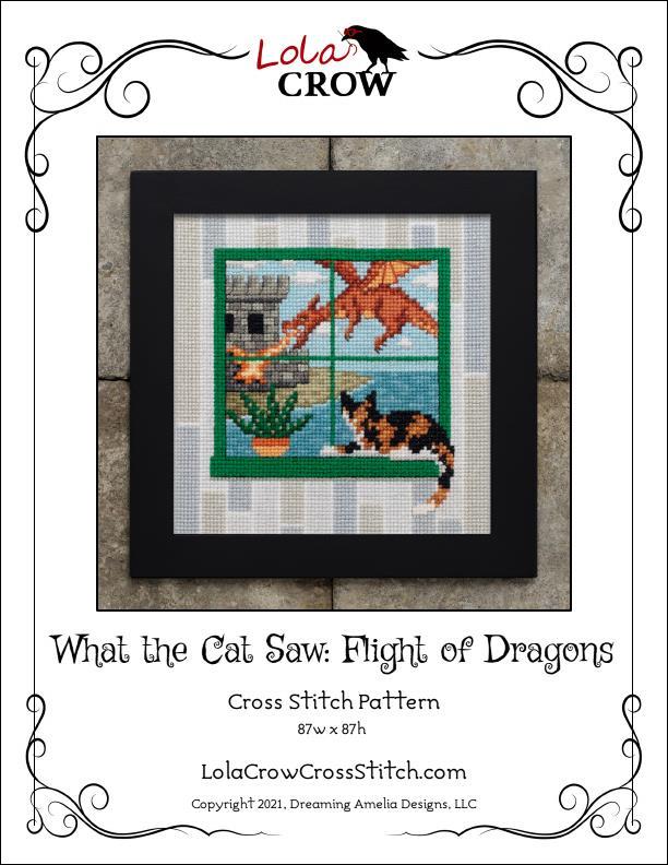 Lola Crow Cross Stitch - What the Cat Saw: Flight of Dragons