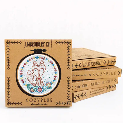 Cozyblue Handmade Embroidery Kit - Crafty Fox